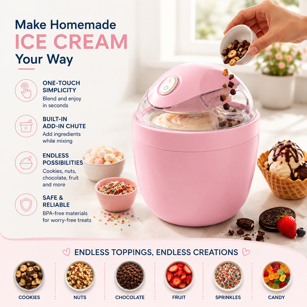 Gelatiera Swirli con topping e chute integrato