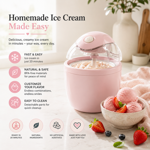 Gelatiera Swirli aperta con gelato appena mantecato
